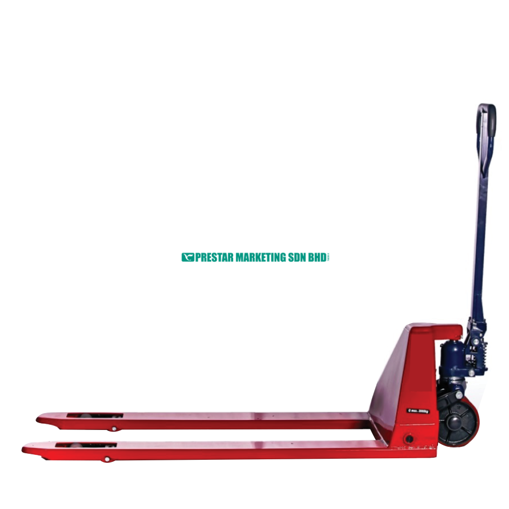 Red and black Durable hand pallet jack Malaysia and pallet jack Malaysia for smooth material transport