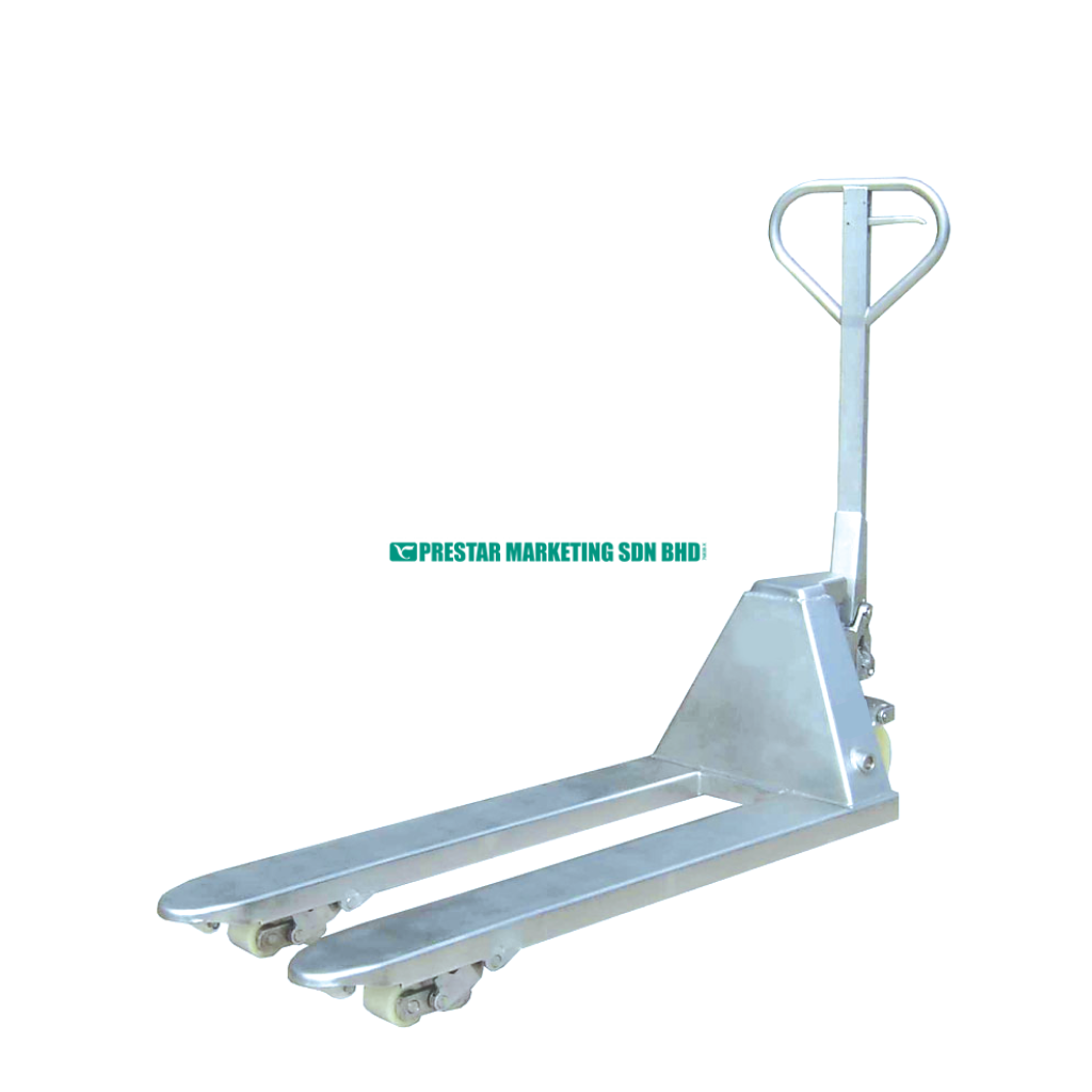 Silver hand pallet truck Malaysia and hand pallet truck for sale for industrial and commercial needs