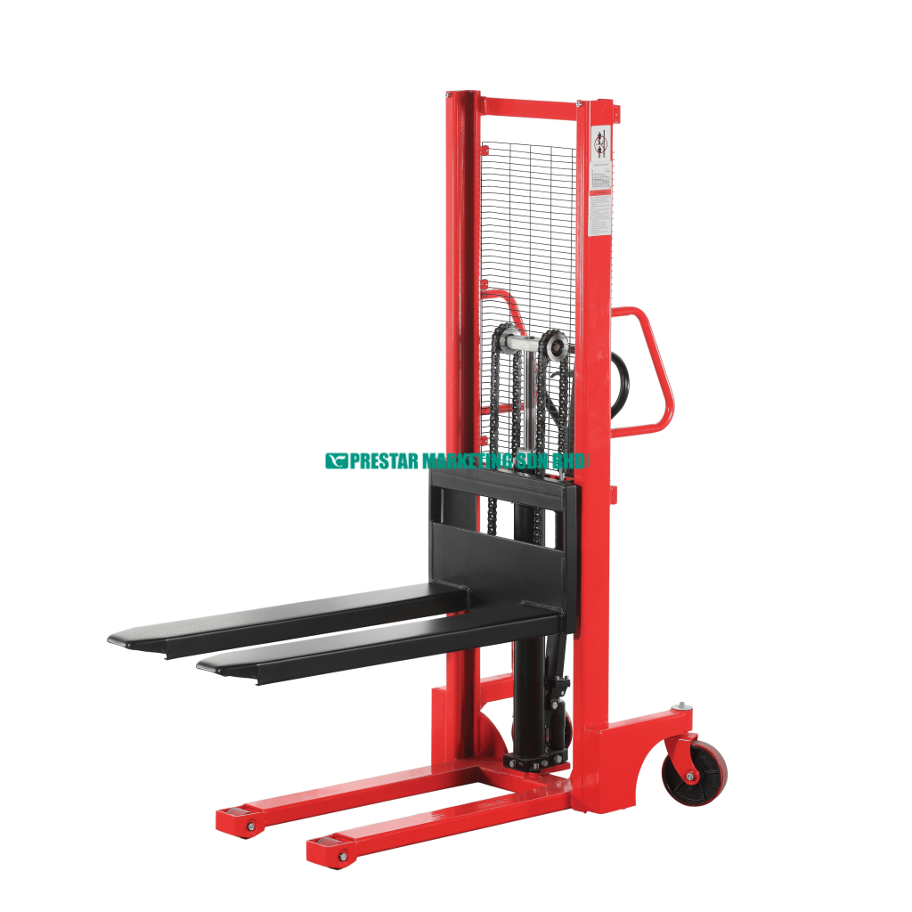 Orange and black lify Manual pallet jack stacker used
